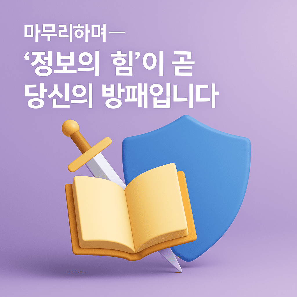 마무리하며 – '정보의 힘'이 곧 당신의 방패입니다